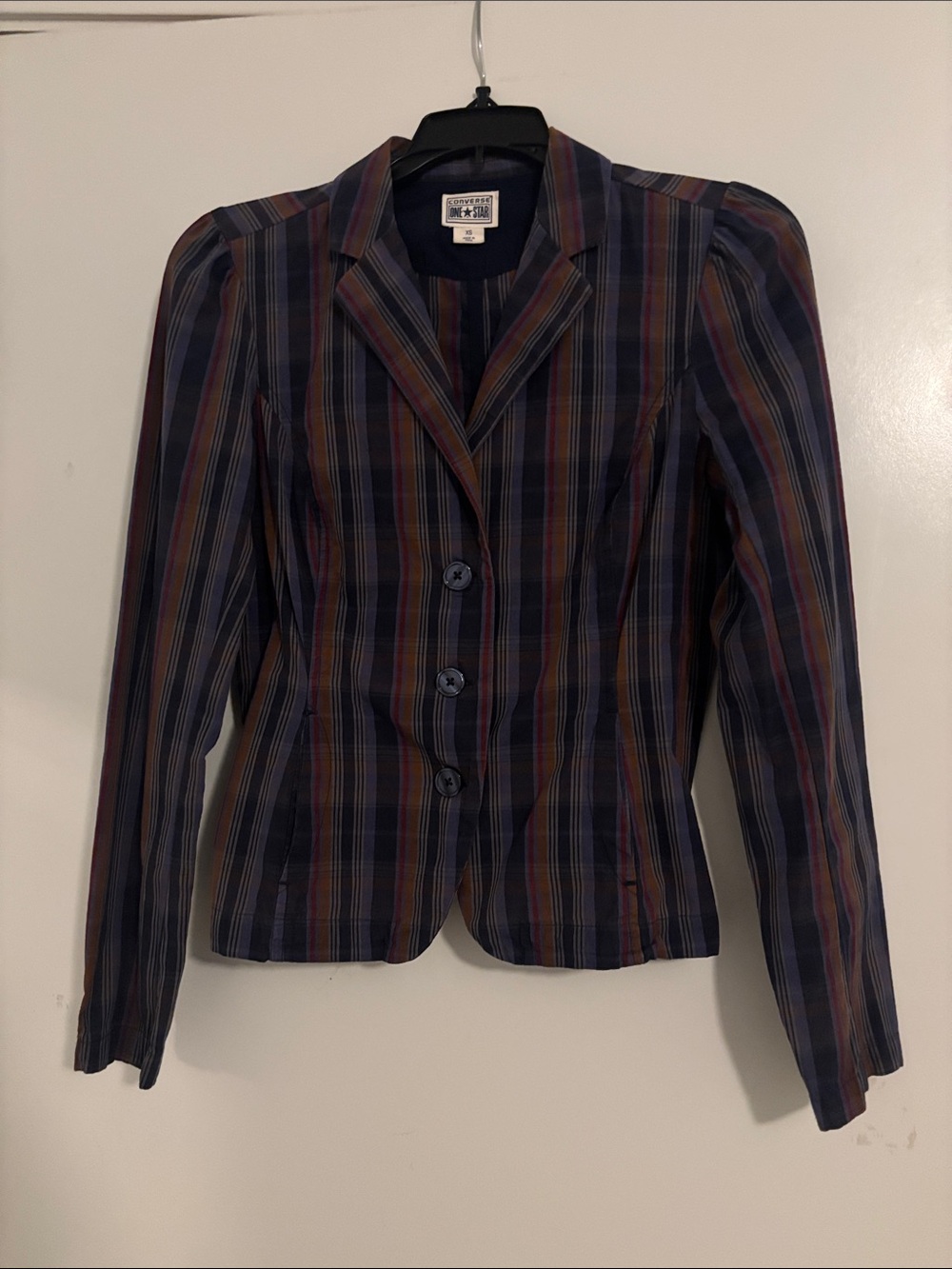 Converse Women's Blazer Jacket - Navy, Periwinkle Orange, Red